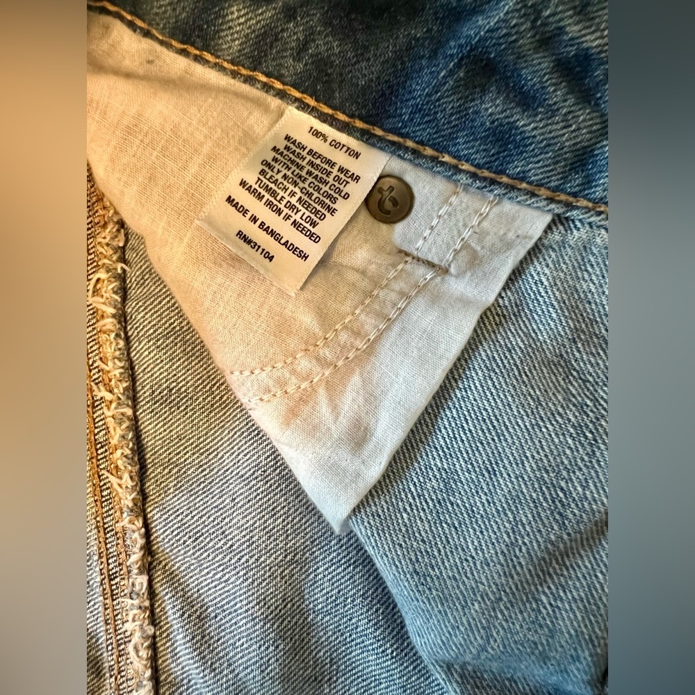 Women’s True Craft size 8 Denim Blue Jean Skort Medium Wash w/ Light Distressing - Picture 14 of 16